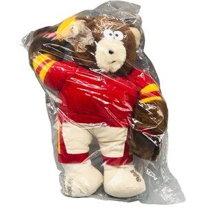 Jaisy Inc. stuffed teddy bear holding football height 10" length 7" READ